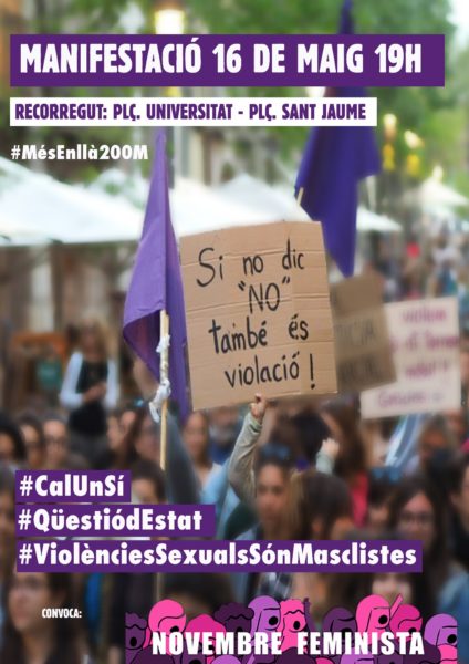 16/05::. MANIFEST de Novembre Feminista per la manifestació del 16 maig #CalUnSí