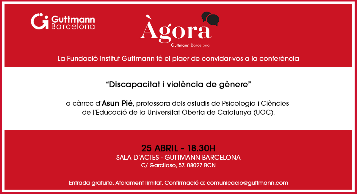 Àgora Guttmann Barcelona - Discapacitat i violència de gènere